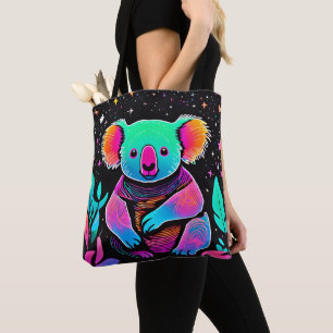 Tote Bag Couleur dans la Koala sombre