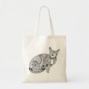 Tote Bag Couleur de chat en kitty graphique à motifs