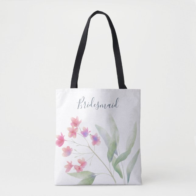 Tote Bag Couleur de l'eau Plumeria (Devant)