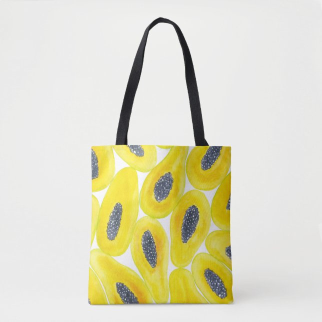 Tote Bag Couleur de Papaya (Devant)