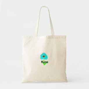 Tote Bag Couleur d'eau bleu vert ajouter votre nom texte pe