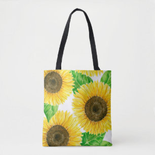 Tote Bag Couleur d'eau des fleurs de soleil