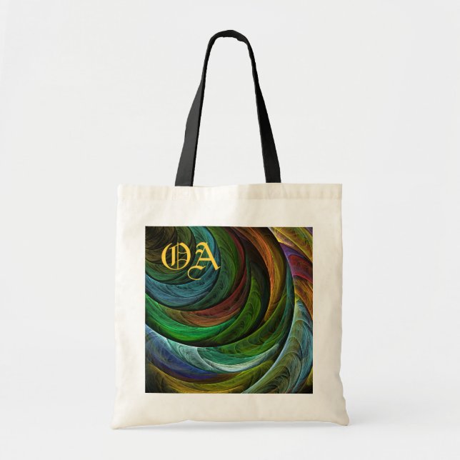 Tote Bag Couleur Gloire Moderne Art Abstrait Motif Élégant (Devant)