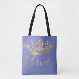 Tote Bag Couleur PixDezines Bride/Couronne/Or/do-it-yoursel