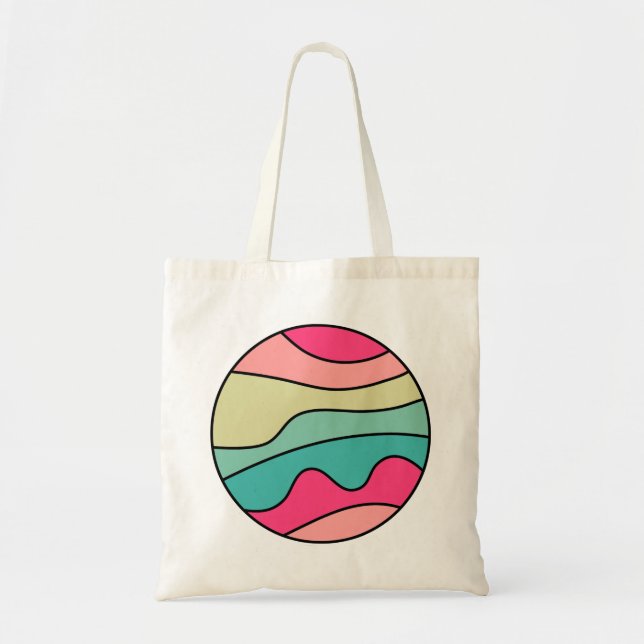 Tote Bag Couleur ronde Abstraite 160422(01) (Devant)