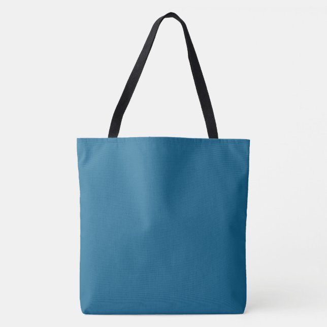 Tote Bag Couleur uni bleu Sapphire (Devant)