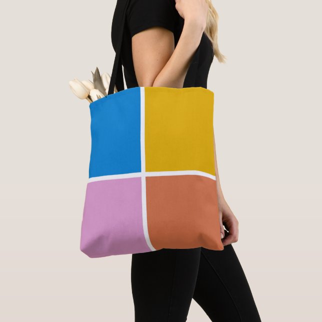 Tote Bag Couleurs à rayures tropicales de Bonaire (De près)