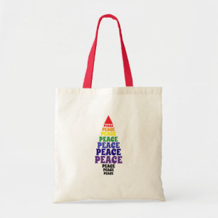 Tote Bag Couleurs arc-en-ciel mignons Arbre de Noël Arbre d