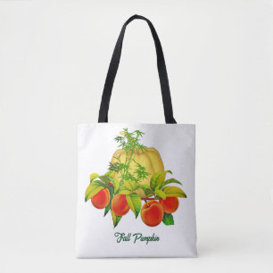 Tote Bag Couleurs Automne Citrouille Rouge Pomme tendance S