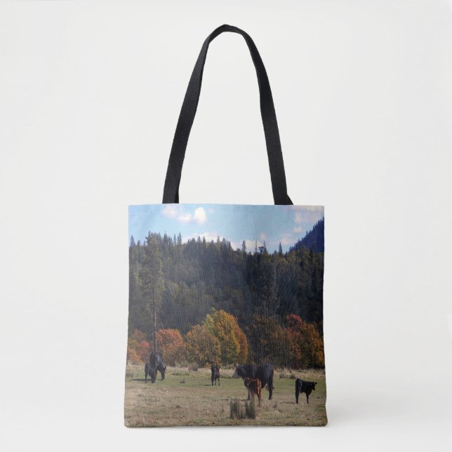 Tote Bag Couleurs d'automne avec le troupeau.... (Devant)