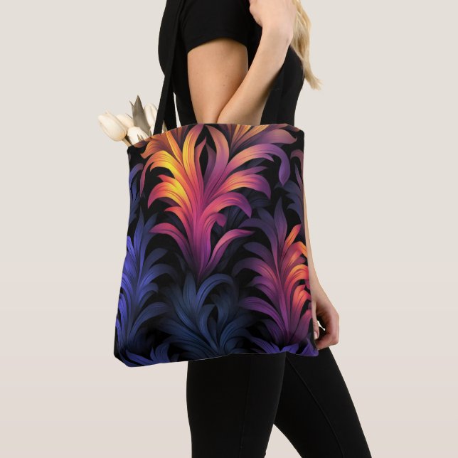 Tote Bag Couleurs de plume abstraites (De près)