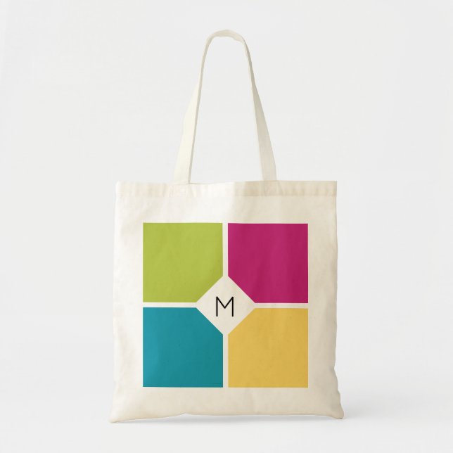 Tote Bag COULEURS D'ÉTÉ Quadrants MONOGRAM (Devant)