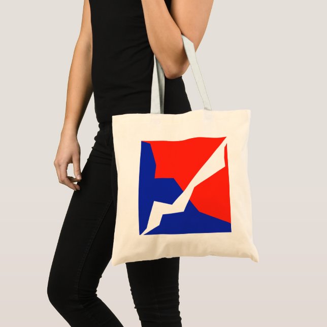 Tote Bag Couleurs du drapeau bleu rouge blanc (Devant (produit))