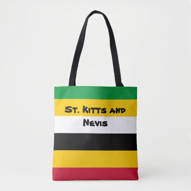 Tote Bag Couleurs du drapeau de Saint-Kitts (Devant)