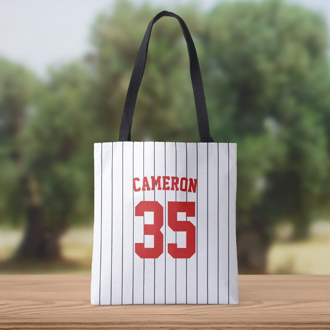 Tote Bag Couleurs entièrement modifiables Maillot de baseba (Créateur téléchargé)