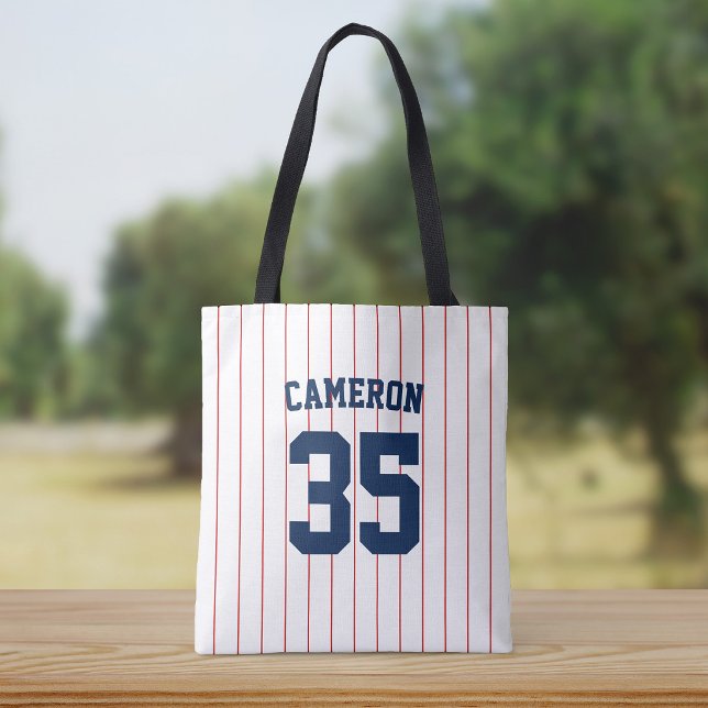 Tote Bag Couleurs entièrement modifiables Maillot de baseba (Créateur téléchargé)