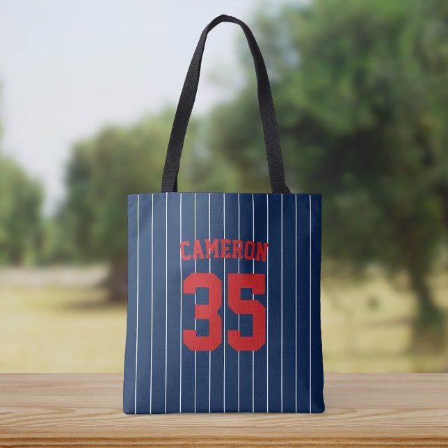 Tote Bag Couleurs entièrement modifiables Maillot de baseba (Créateur téléchargé)