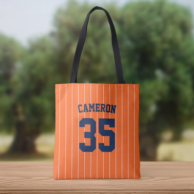Tote Bag Couleurs entièrement modifiables Maillot de baseba (Créateur téléchargé)