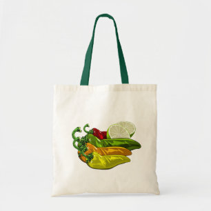 Tote Bag Couleurs et chaux de piments