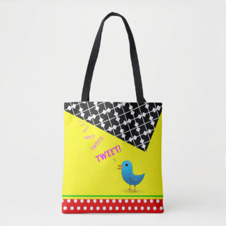 Tote Bag Couleurs lumineuses de gazouillement d'oiseau