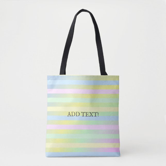 Tote Bag Couleurs pastel arc-en-ciel (Devant)
