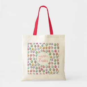 Tote Bag Couleurs pastel des Motifs d'oeufs de Pâques