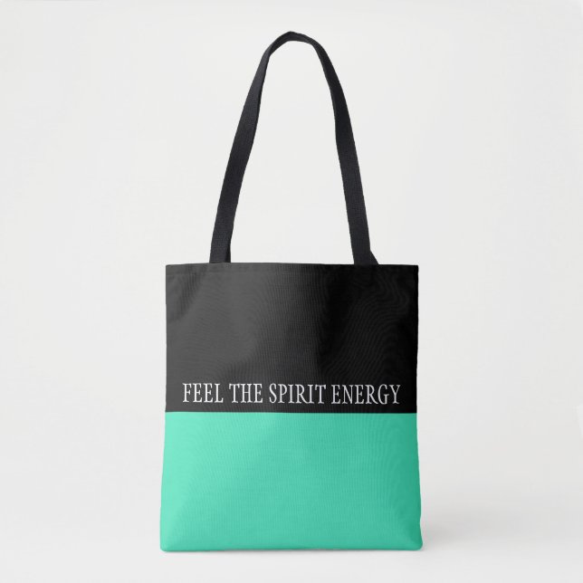 Tote Bag Couleurs simples MINT & votre texte (Devant)