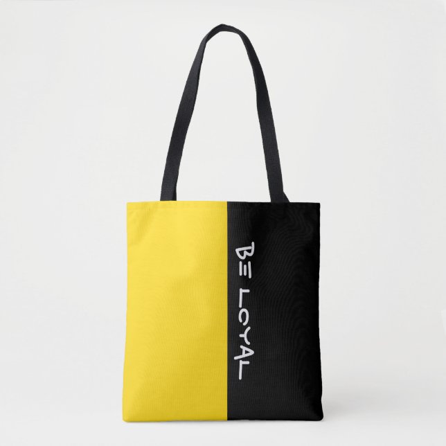 Tote Bag Couleurs simples SUN YELLOW & votre texte (Devant)