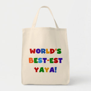 Tote Bag Couleurs vives les meilleurs cadeaux de Yaya au mo