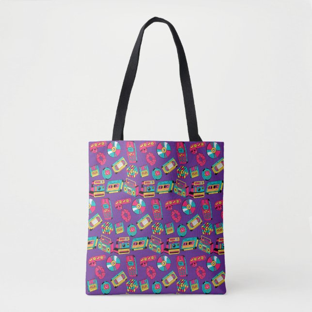 Tote Bag Couleurs vives Rétro 90 (Devant)