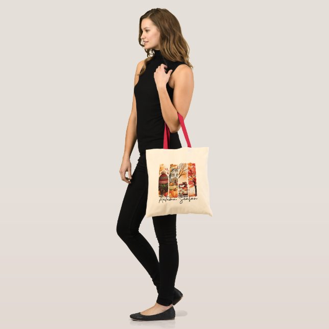 Tote Bag Coup de pinceau de la saison automnale cosy (Devant (modèle))
