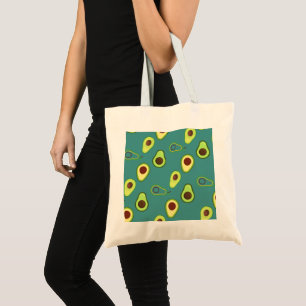 Tote Bag Coupe Avocado été Vert dégradé Motif