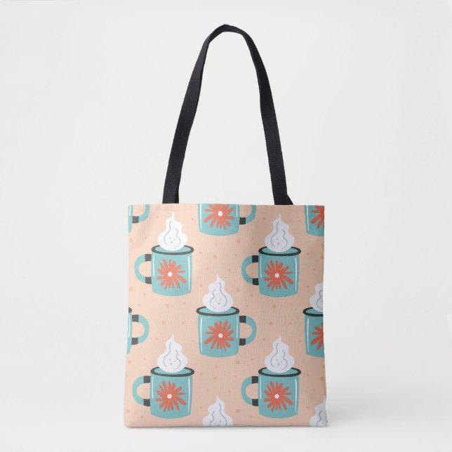 Tote Bag Coupe bleu clair Motif sans voile. (Devant)