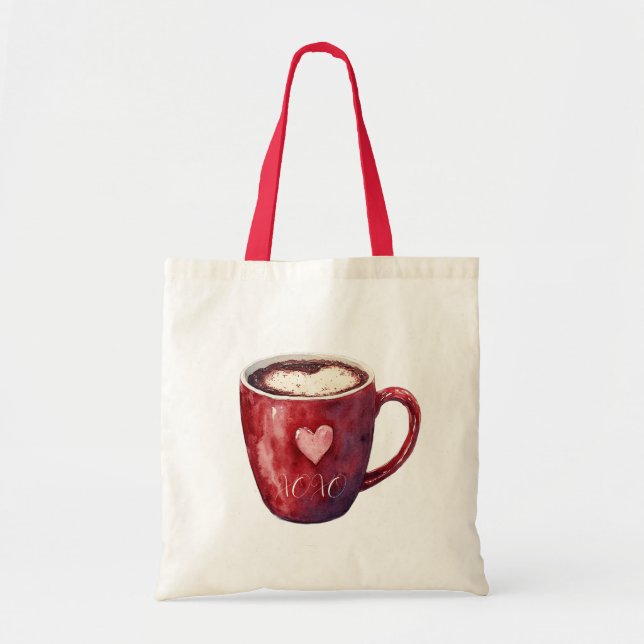 Tote Bag Coupe Cœur Rouge (Devant)