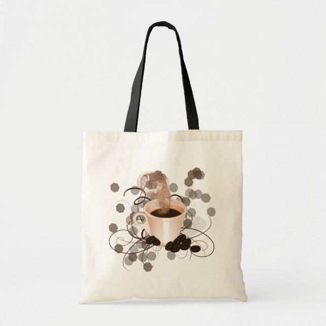 Tote Bag Coupe de café avec pois et haricots (Devant)