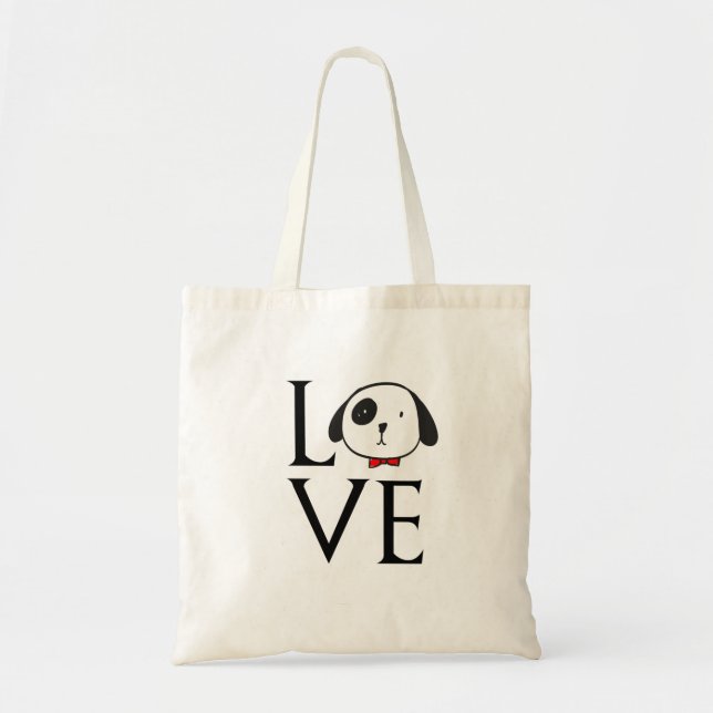 TOTE BAG COUPE DE CAFÉ DE CHIEN AMOUREUX (Devant)