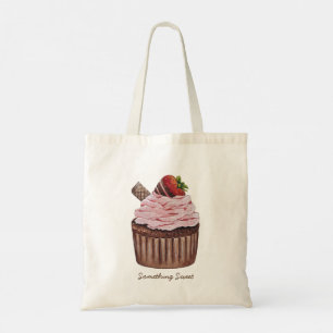 Tote Bag Coupe De Fraise Cute À L'Aquarelle