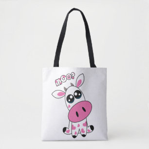 Tote Bag Coupe de fraise Vache blanche