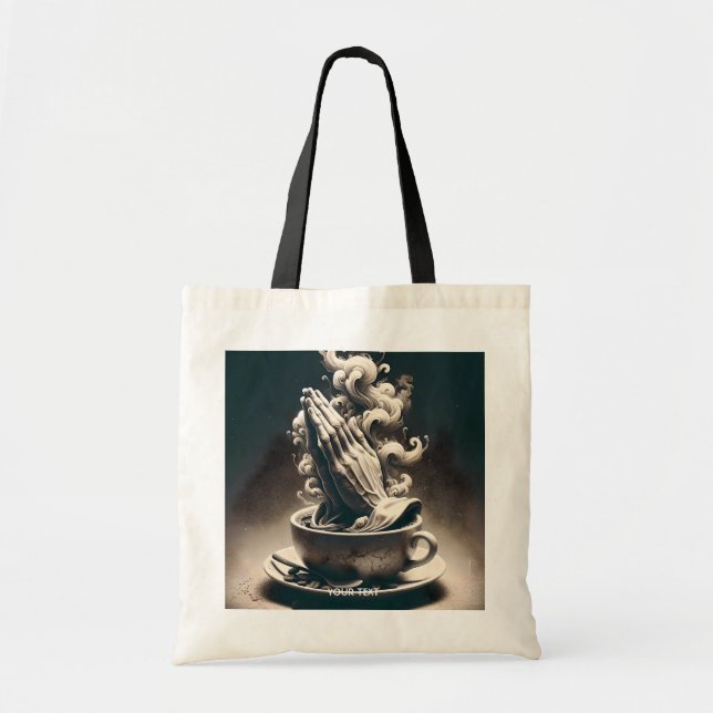 Tote Bag Coupe Imaginaire Mains Cute Coffee Cup (Devant)