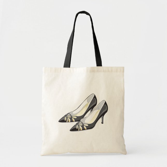 Tote Bag Coupez assez les talons hauts noirs (Devant)