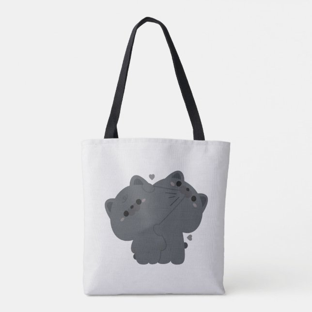 Tote Bag Couple de Bulldog français (Dos)