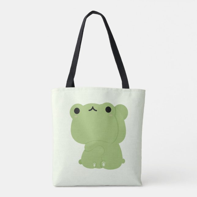 Tote Bag Couple de grenouille mignonne (Dos)