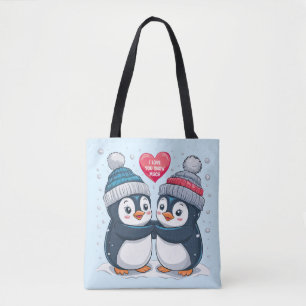 Tote Bag Couple de pingouin