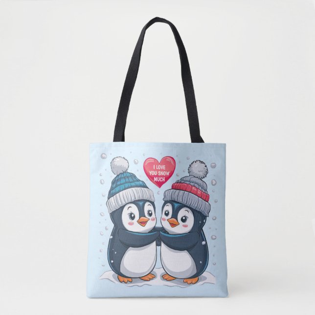 Tote Bag Couple de pingouin (Devant)
