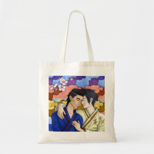 Tote Bag Couple Gay Dans Le Style De L'Art Japonais Ukiyo-e