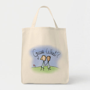 Tote Bag Couple Lesbienne mignonne Devinez quoi