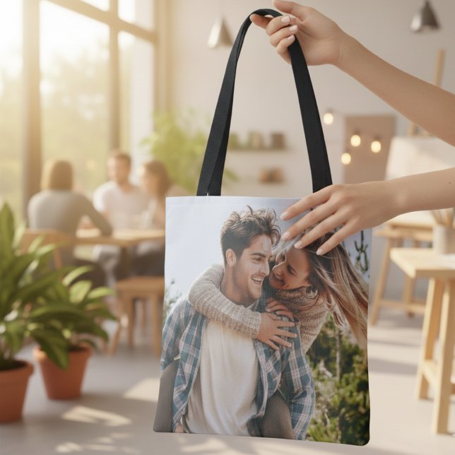 Tote Bag Couple Photo Your Own Two Image Double Side (Créateur téléchargé)