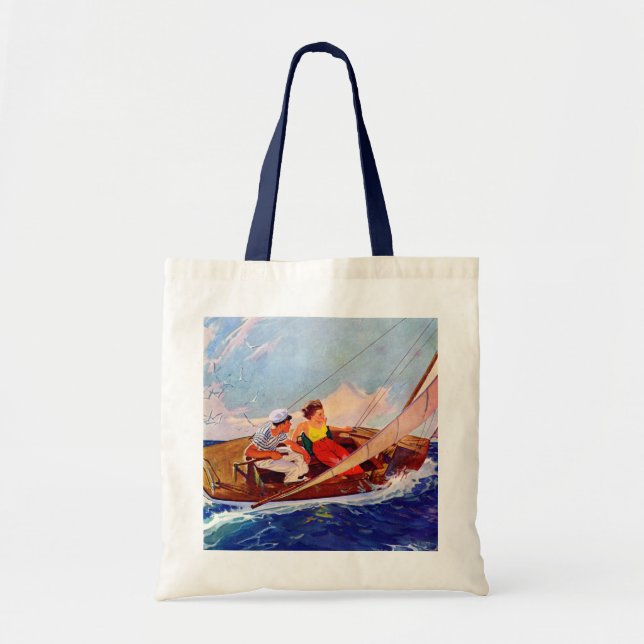 Tote Bag Couple Sailing par R.J. Cavaliere (Devant)