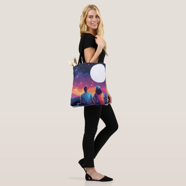 Tote Bag Couple stargazing (Sur le modèle)