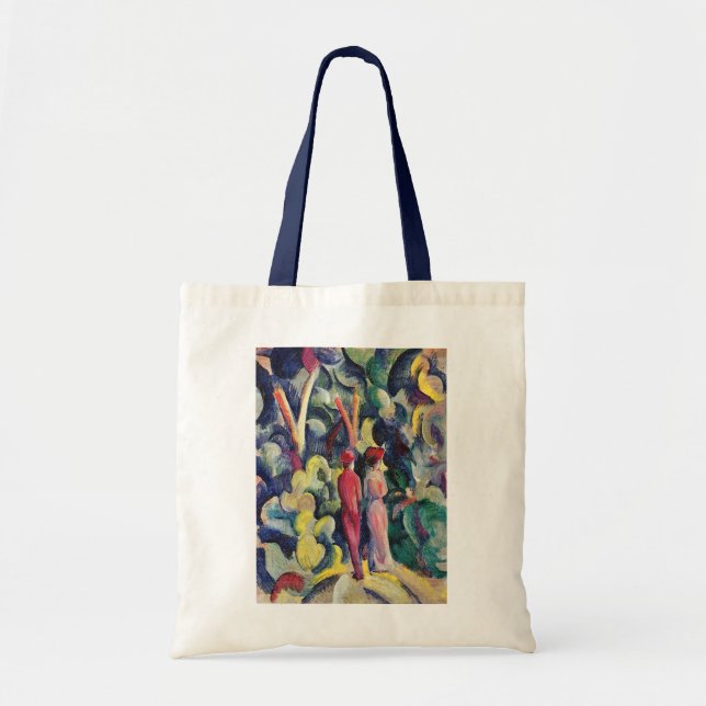 Tote Bag Couple sur le chemin forestier par August Macke (Devant)